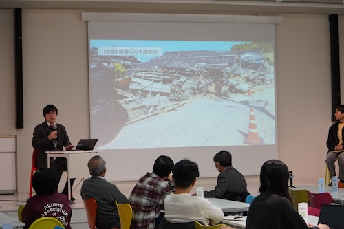 現地の状況を写真を多く使用して説明されました