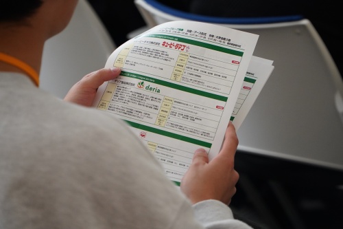 資料を読む学生